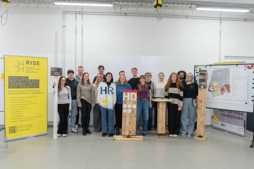 Blockwochenprojekt: „Navigation am Campus Haste – von der Idee zum Prototyp“ 24.10.2025, Foto: Vanessa Nikitin