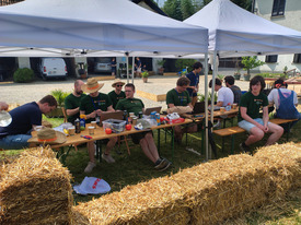 Mentale Vorbereitung vor der Wettbewerbsaufgabe im Schatten der Pavillions
