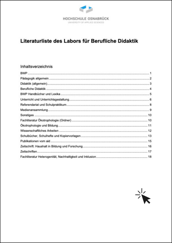 Literaturliste des Labors für Berufliche Didaktik. Stand Februar 2025