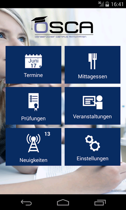 Man sieht eine Benutzeroberfläche mit sechs Feldern.