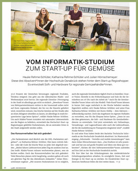 Drei Absolvent*innen der Hochschule Osnabrück stehen hinter dem Start-up Regioshopper. Es entwickelt Soft- und Hardware für regionale Gemüsehändler*innen. 