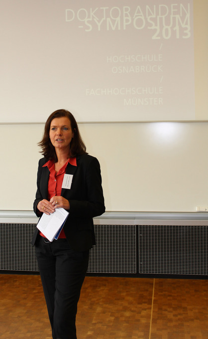 Prof. Dr. Isabel von Keitz, Leiterin des Promotionskollegs an der Fachhochschule Münster, moderierten das zweite gemeinsame Doktoranden-Symposium.