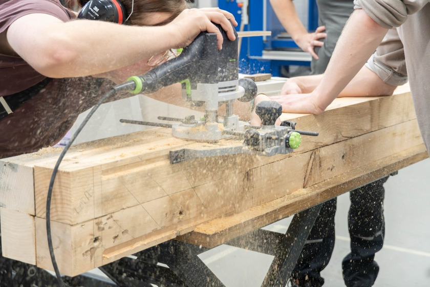 Blockwochenprojekt: „Navigation am Campus Haste – von der Idee zum Prototyp“ 24.10.2025, Foto: Vanessa Nikitin