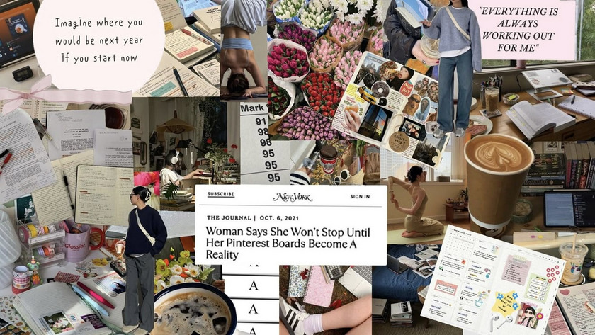 Eine bunte Fotocollage