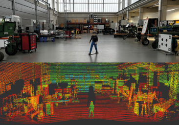 Vergleich: Foto vs. Punktwolke des Laserscanners