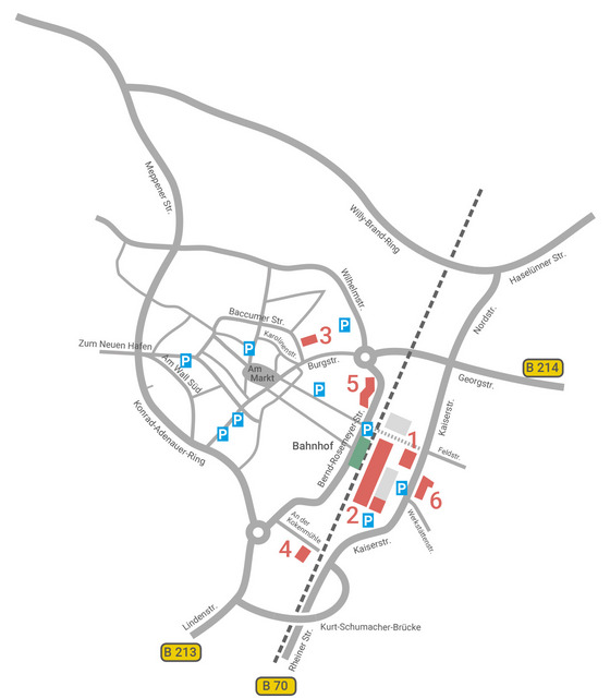 Übersichtsgrafik Standort Lingen