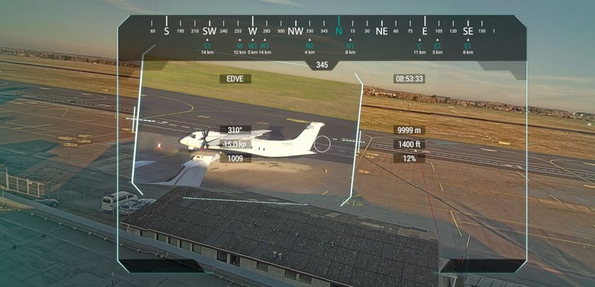 Fernüberwachung per Virtual Reality an kleineren Flughäfen.