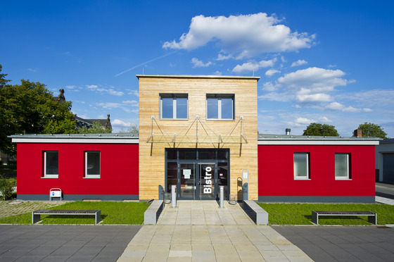 Das Bistro und die Cafeteria am Caprivi Campus von außen