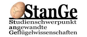 stange-logo.jpg Logo Schriftzug Studienschwerpunkt angewandte Geflügelwissenschaften (StanGe) an den sich ein Ei anlehnt