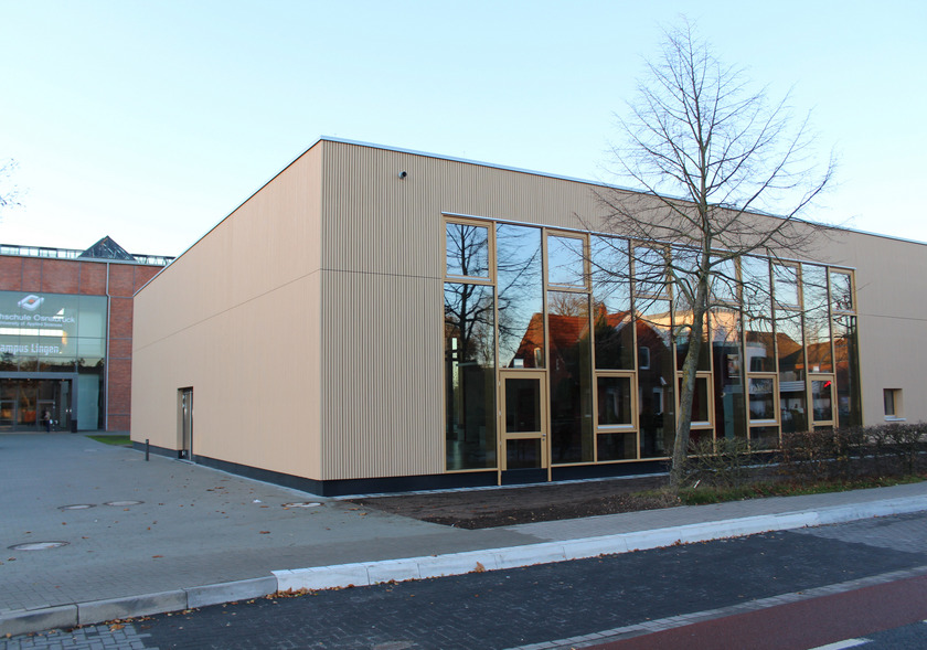 Das Gebäude der neuen Mensa am Campus Lingen. Foto: Ralf Garten