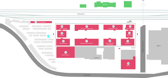 Übersicht Gebäudeplan Campus Lingen