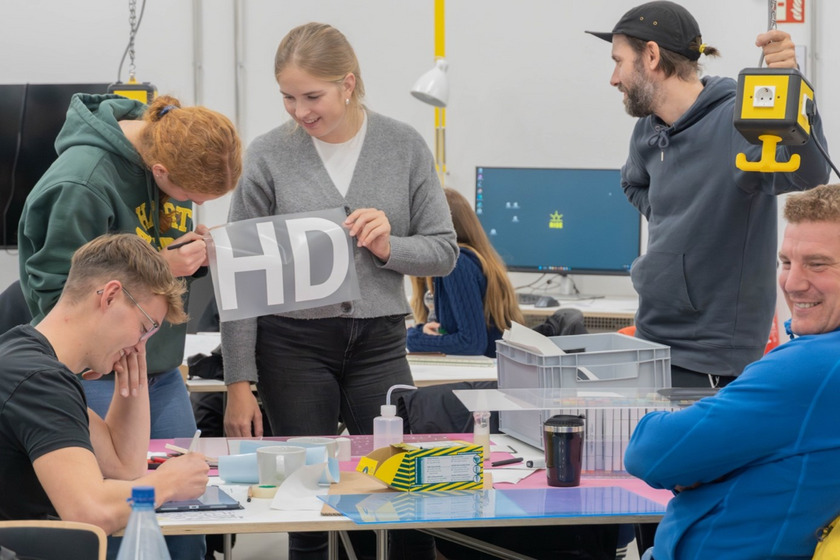 Blockwochenprojekt: „Navigation am Campus Haste – von der Idee zum Prototyp“ 24.10.2025, Foto: Vanessa Nikitin